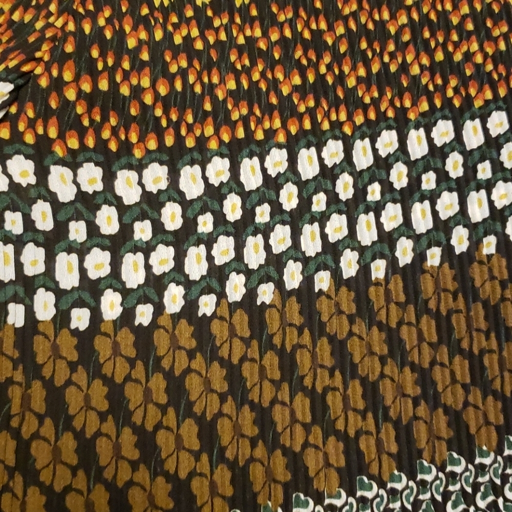 NWT dressbarn brown stripe crinkle top XL - Picture 3 of 3